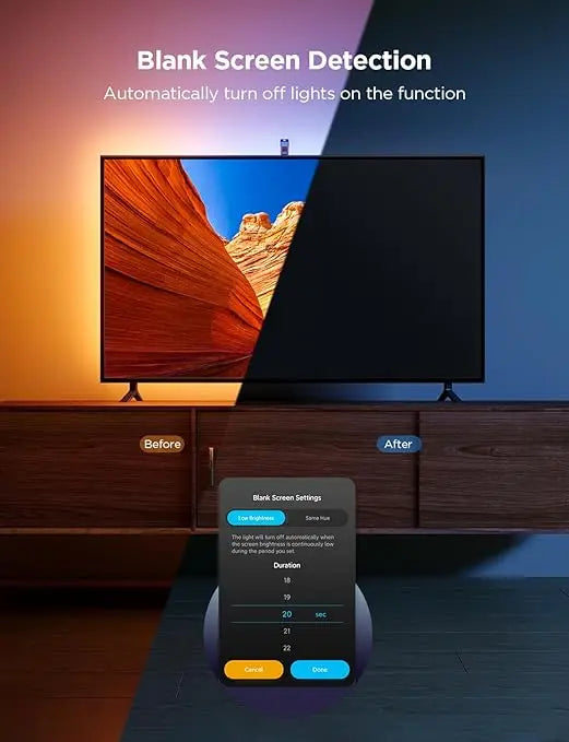 Smart WiFi LED TV Backlight Strips for 55-65 Inch TVs with Music Sync