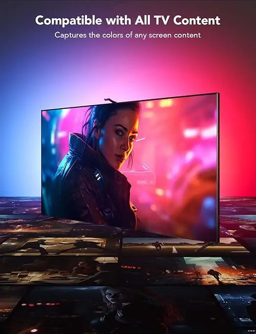 Smart WiFi LED TV Backlight Strips for 55-65 Inch TVs with Music Sync