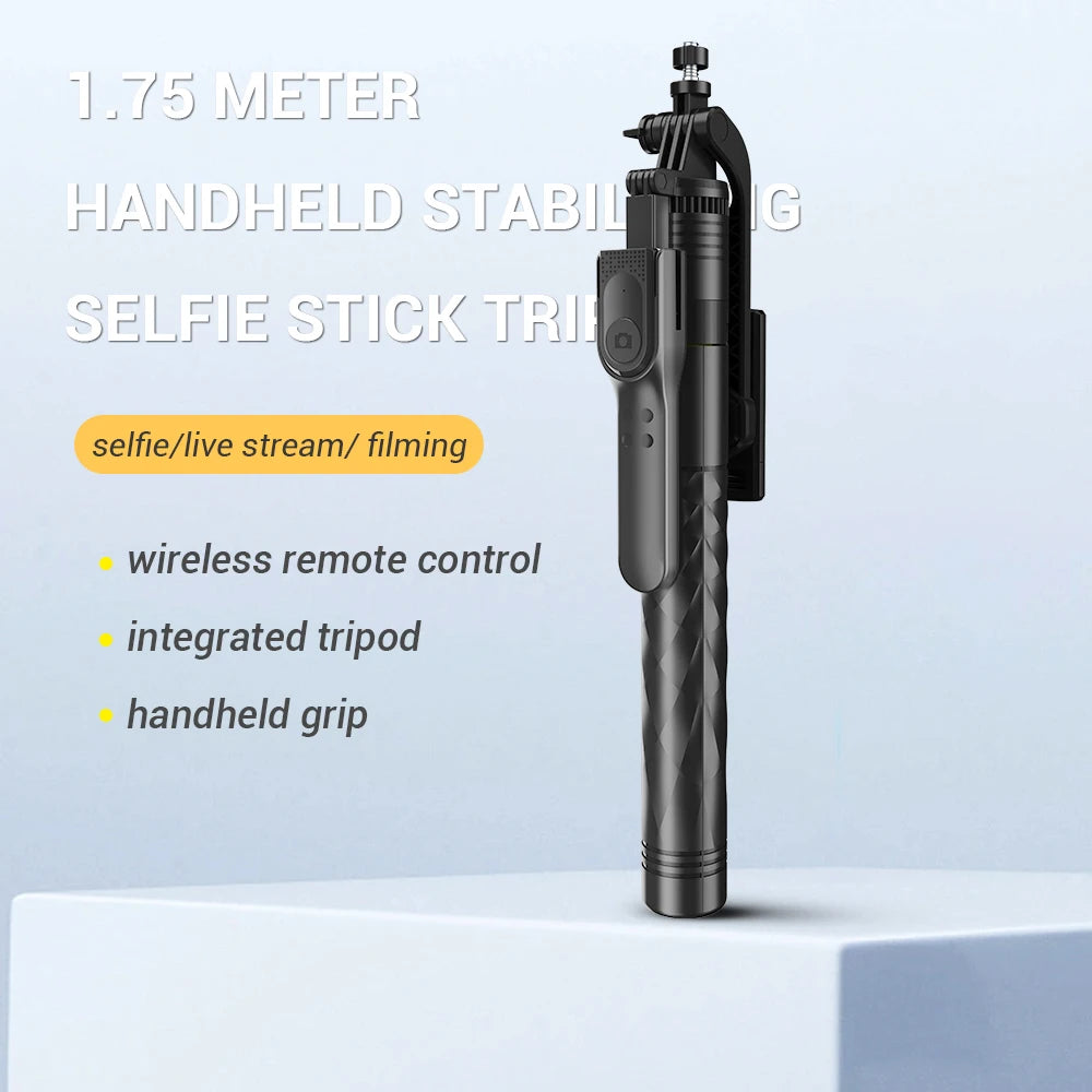 360 Degree Rotation Handheld Stabilizing Selfie Stick Tripod Phone Holder with Wireless