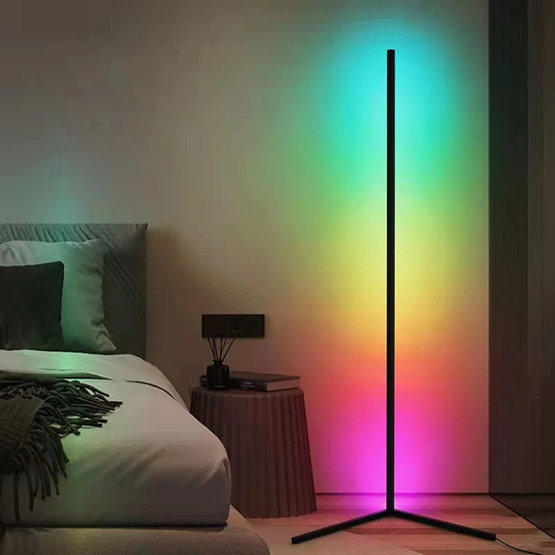 Indoor Home Decor Smart Corner Floor Standing Standard Lamp Lighting TUYA App Control