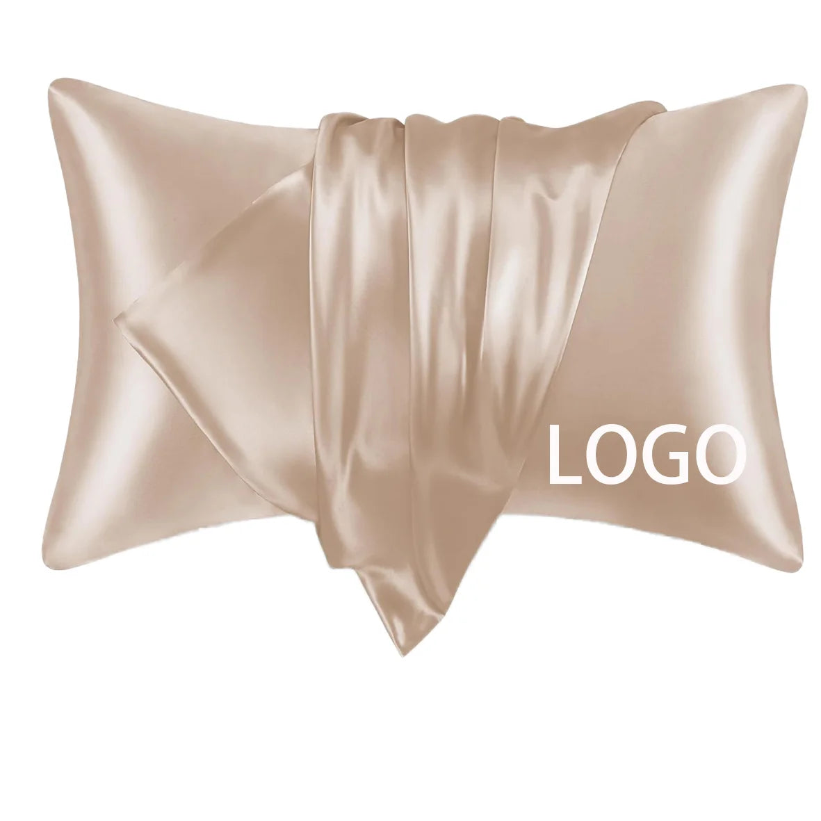 Luxury Geometric Plant Pattern Super Soft 100% Silk Satin Pillowcase for Home & Hotel Use
