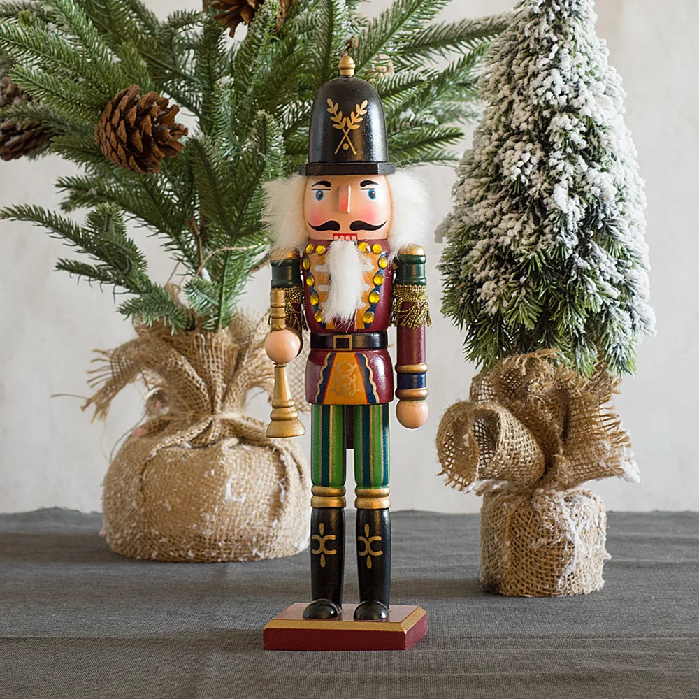 Small Trial Order Accepted Hand-Painted Wooden Nutcracker Soldier for Christmas Home
