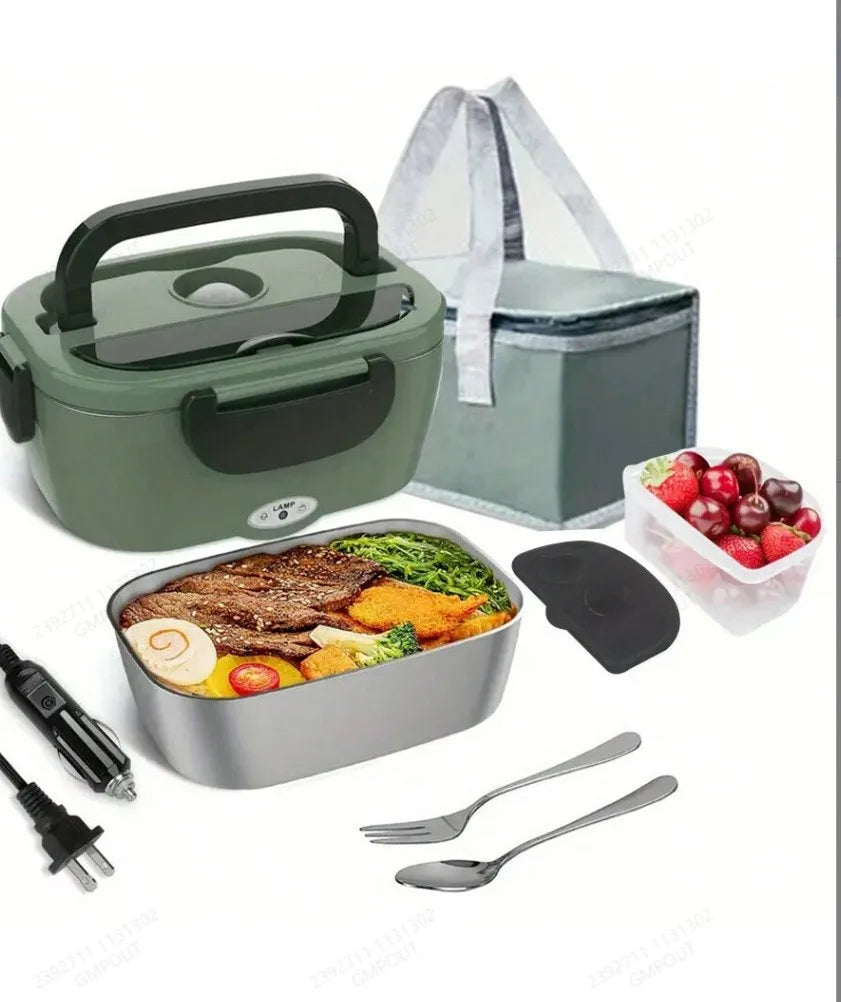 Electric Lunch Box Food Warmer Portable Food Heater for Car & Home Leak Proof Stainless