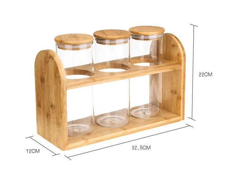 Borosilicate Mini Small Glass Spice Jar Set Food Storage Container Bottle With Airtight