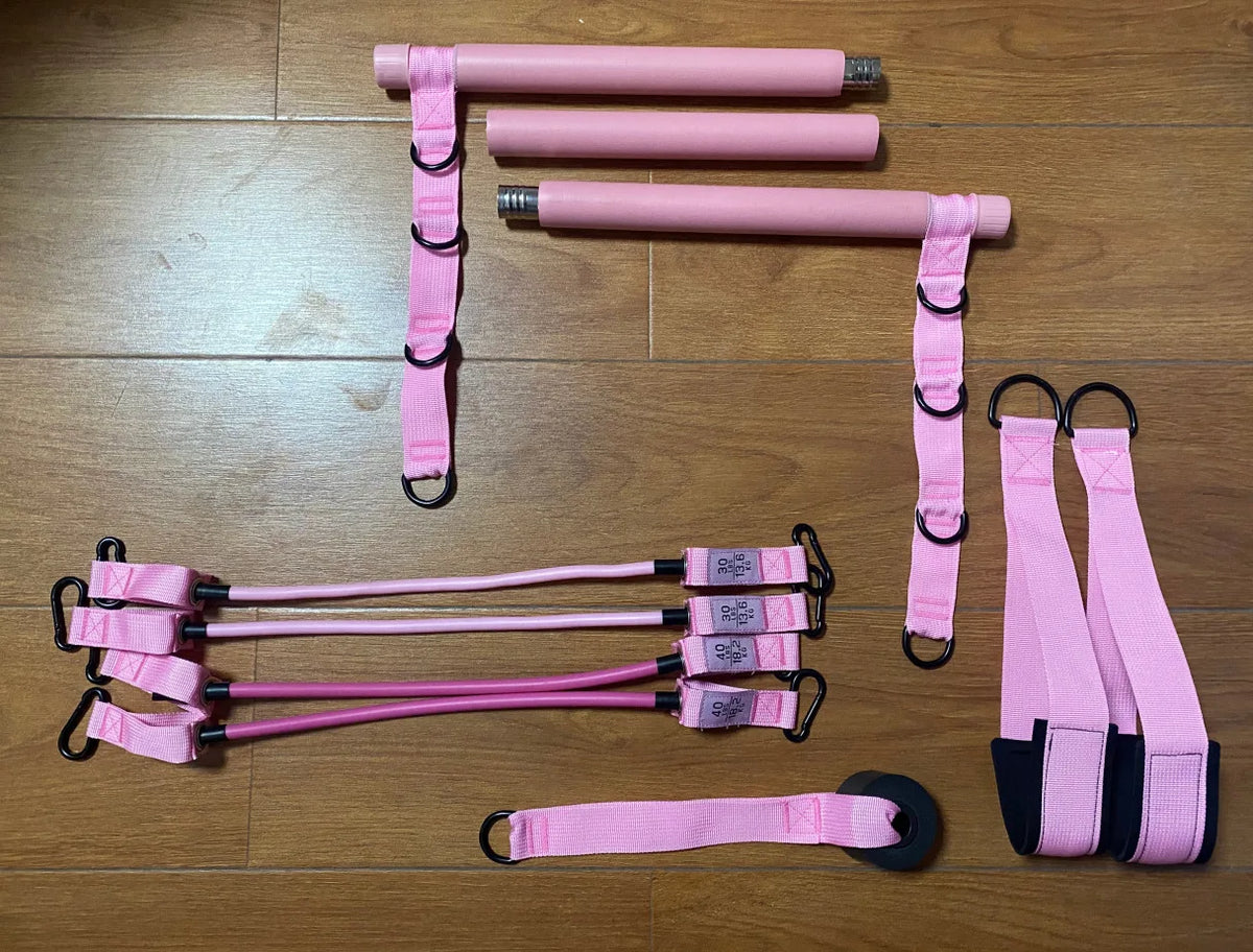 Adjustable Pilates Bar Set for Mens Womens Fitness Equipment with Thermoplastic Elastomer