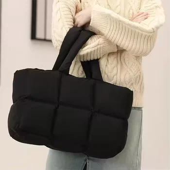 Multicolored Cute Tote Bag Fluffy Soft Large Tote Bag Puffer Tote Bag Handbag