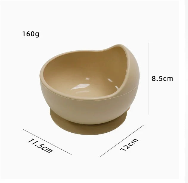 Baby Feeding Set Silicone Baby Silicone Bowl & Spoon Baby Silicone Bowl & Spoon
