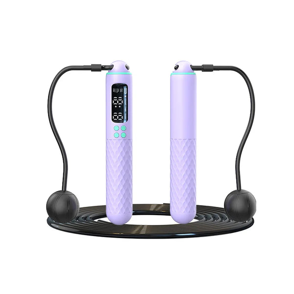 Weighted Smart Counting Jump Rope | Corded & Cordless Steel Wire Fitness Skipping Rope