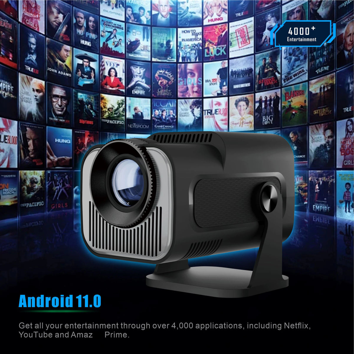 HY320 Mini Smart 1080p Home Android 11 Smart Projector Full HD Projector Portable Screen