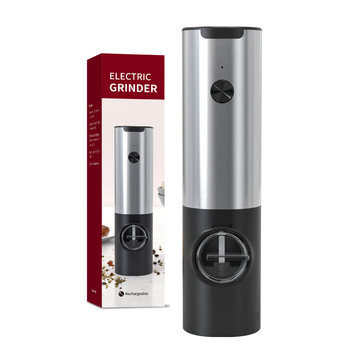 USB Rechargeable Salt and Pepper Grinder Set Electric Salt and Pepper Grinder Kitchen