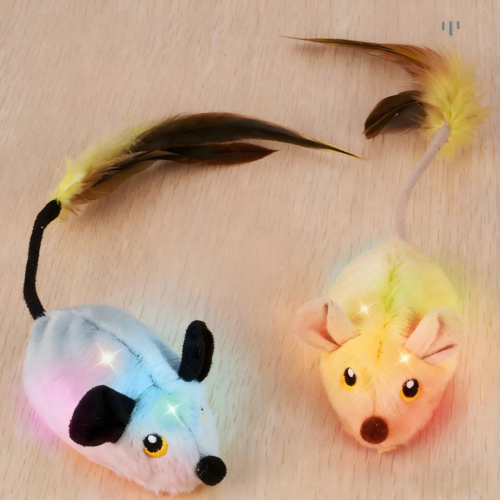 Electric Rechargeable Flannelette Interactive Cat Toy Induction Mouse Remote Control Auto