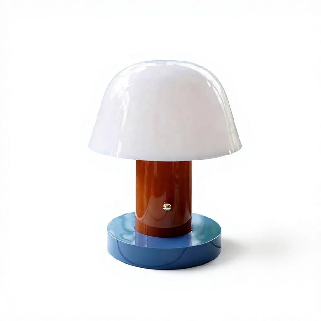 Danish Designer Mushroom Table Lamp Light Luxury Rechargeable Nordic Wireless Touch Retro
