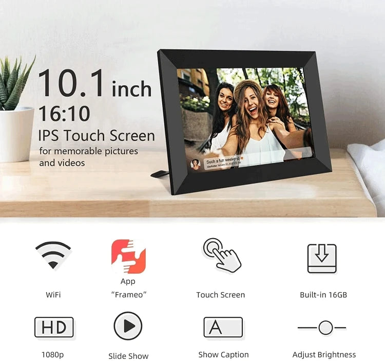 10 Inch WiFi Digital Photo Frame with Cloud Sharing for Photos and Videos
