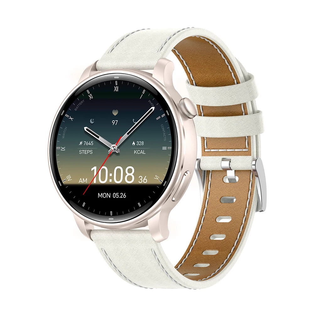GPS Unisex Smart Watch 1.32inch AMOLED Screen Silica Gel 3ATM Waterproof Compass Fitness