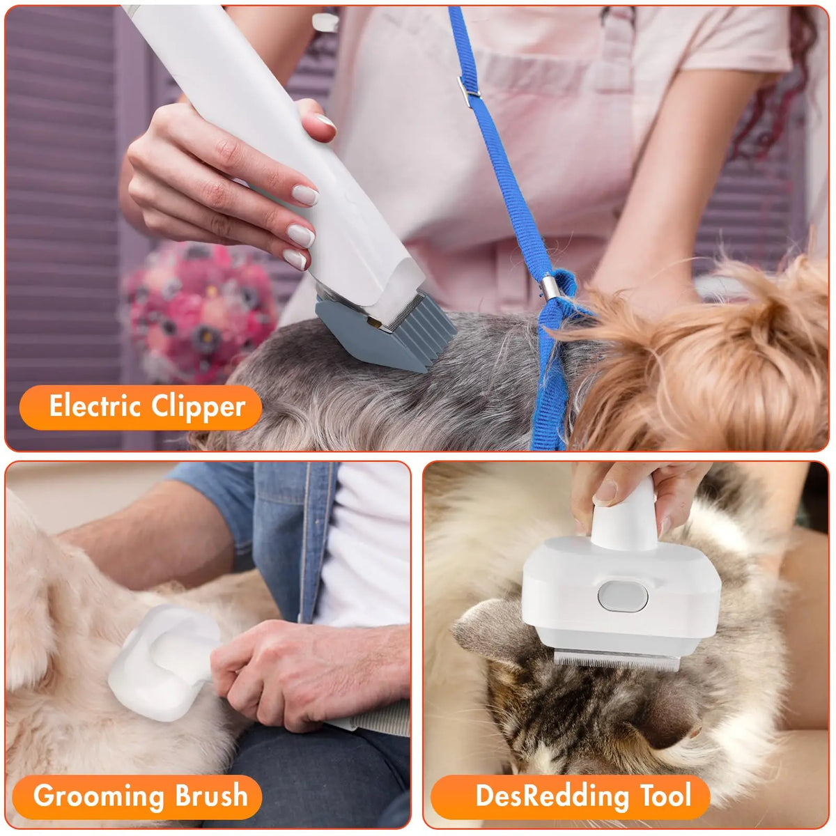 Best Multi-Function Pet Hair Cleaner Vacuum Hair Shaver Brush Pet Cleaner Grooming Kit