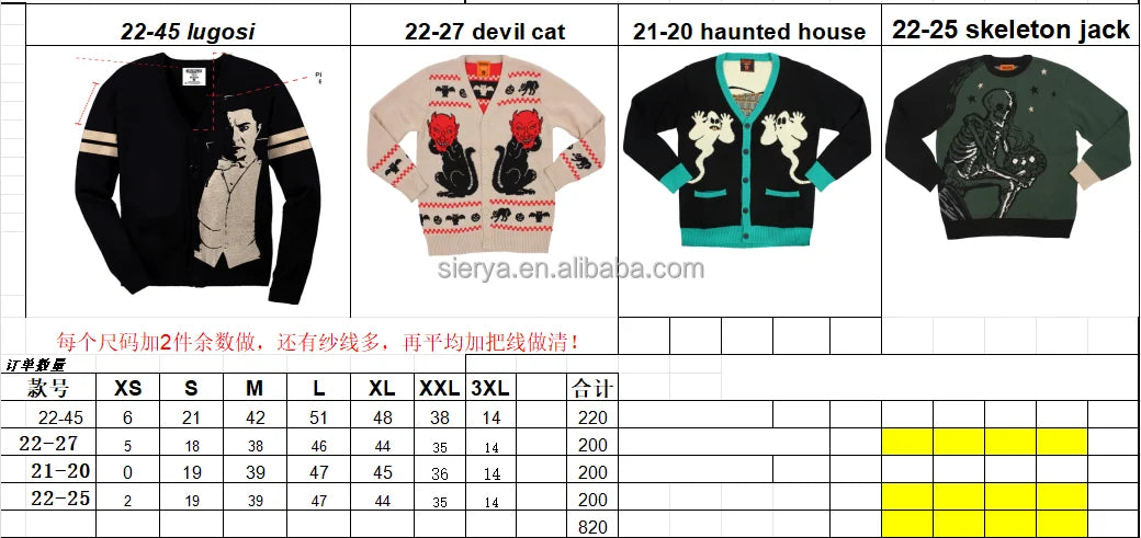 Skeleton Jack Crew Sweater Halloween Holiday Sweater