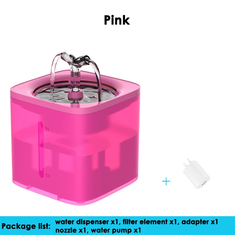 Smart 2L Cat Water Fountain, Electric ABS Pet Water Dispenser with USB Power