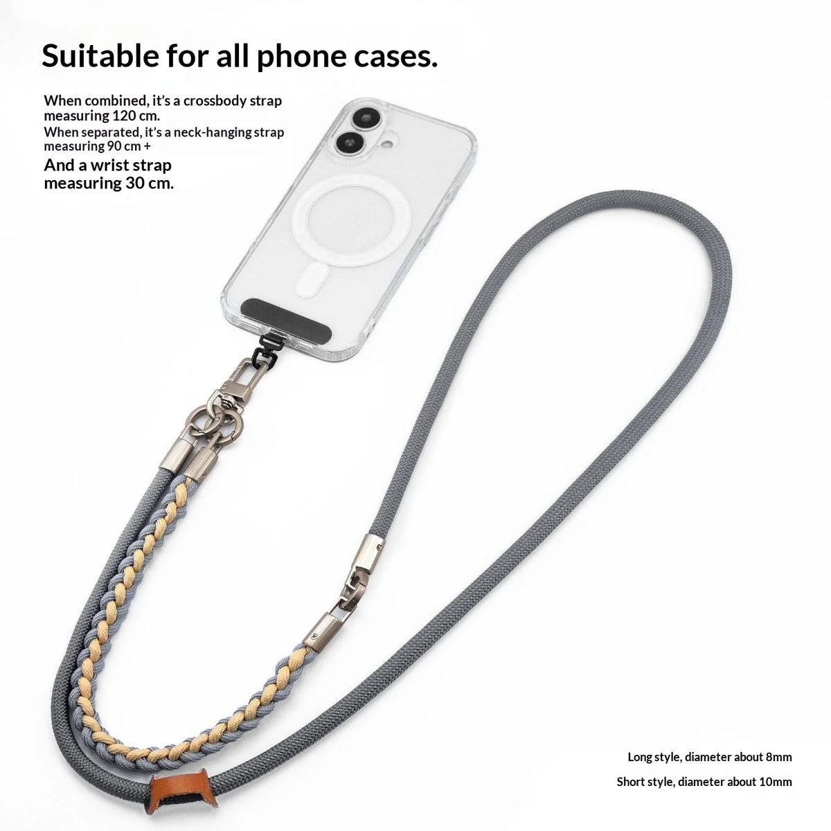 3-in-1 Crossbody Shoulder Neck Strap Phone Lanyard Women-High-End Anti-Theft Adjustable