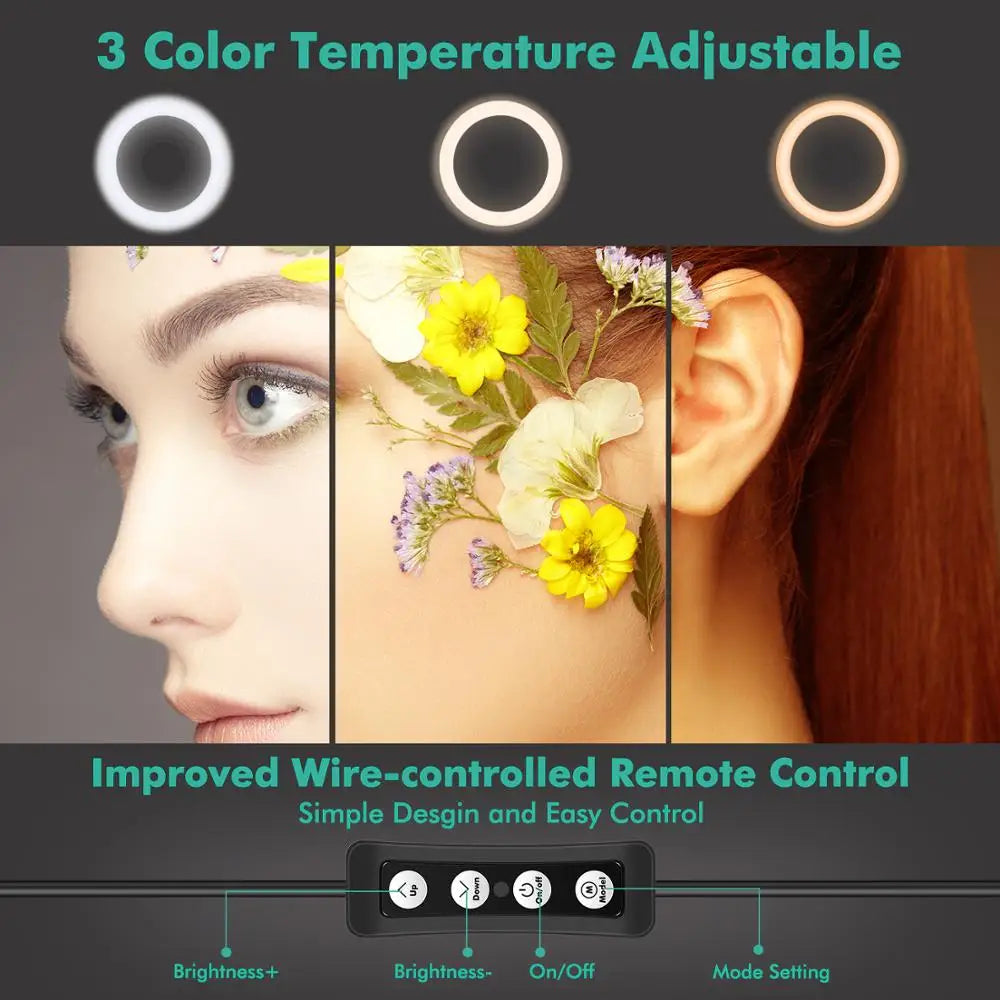 Innovative Gadgets 10 Inch LED Ring Light Selfie Makeup Youtube Ring Light Stand Tripod