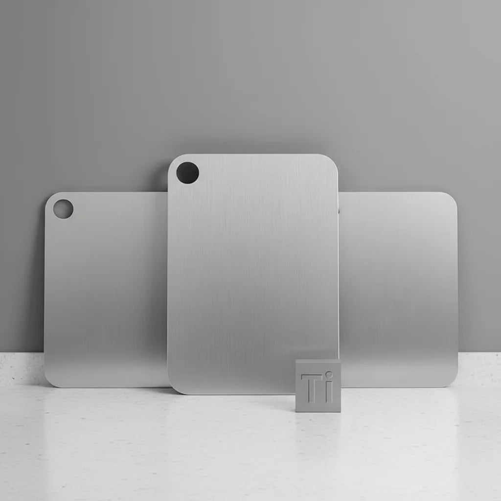 Titanium 1.0mm Thick Anti-Bacterial Cutting Board Set with Hanging Hole Dishwasher Safe