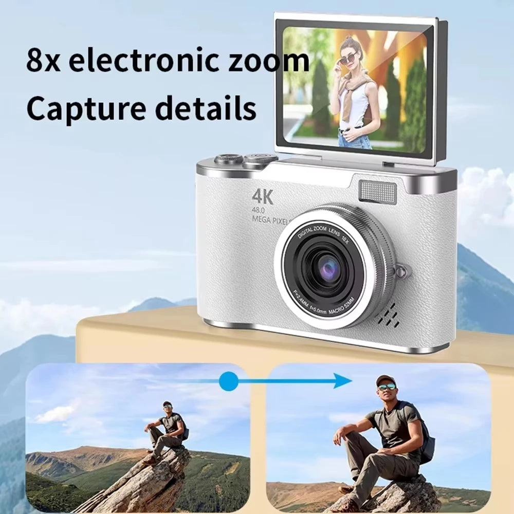 Mini Digital Video Camera with Flip Screen Kids Professional Home Security & Photography