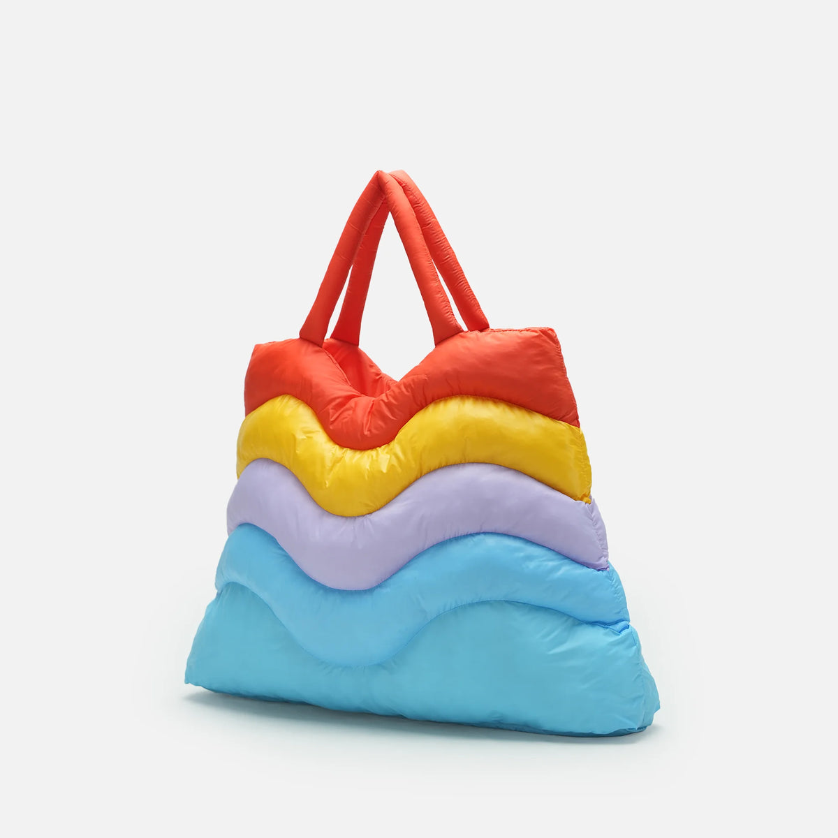 Unique Design Beautiful Colors Large Capacity Puffy Tote Bag Recycled Nylon Fabric Puffer