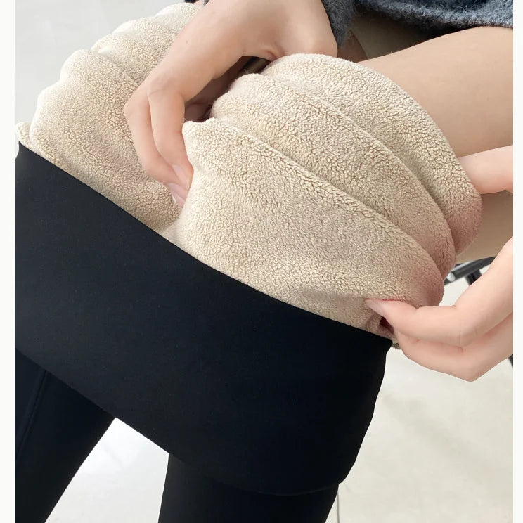 Custom Solid Elastic Waist USA Winter Autumn Straight Leg Scrunch High Waist Compression