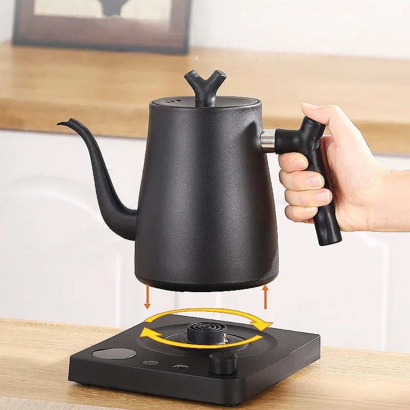 Stainless Steel Kettle 1000ML Black Digital Smart Pour Over Coffee Tea Temperature