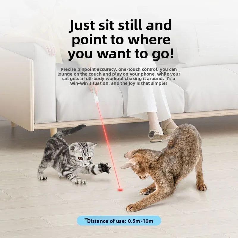 Dudupet New Interactive Electric Smart Laser Cat Toy with App Control Rechargeable ABS