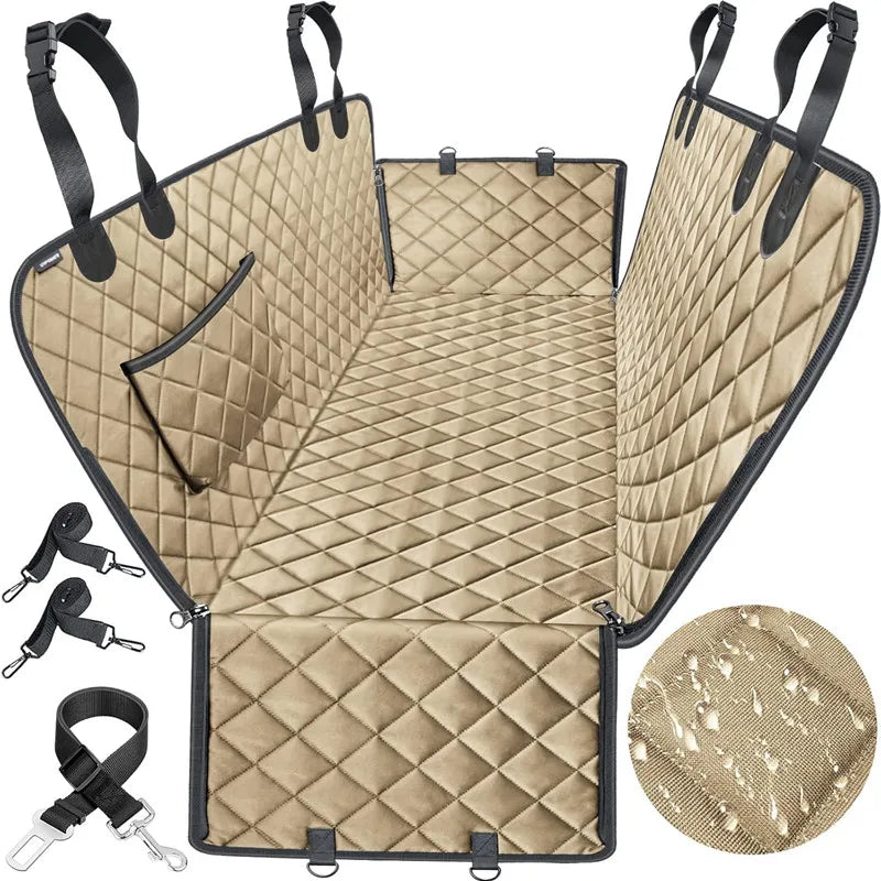 Pet Car Seat Cover for Back Seat Waterproof Dog Hammock for Cars SUVs Trucks Durable Car