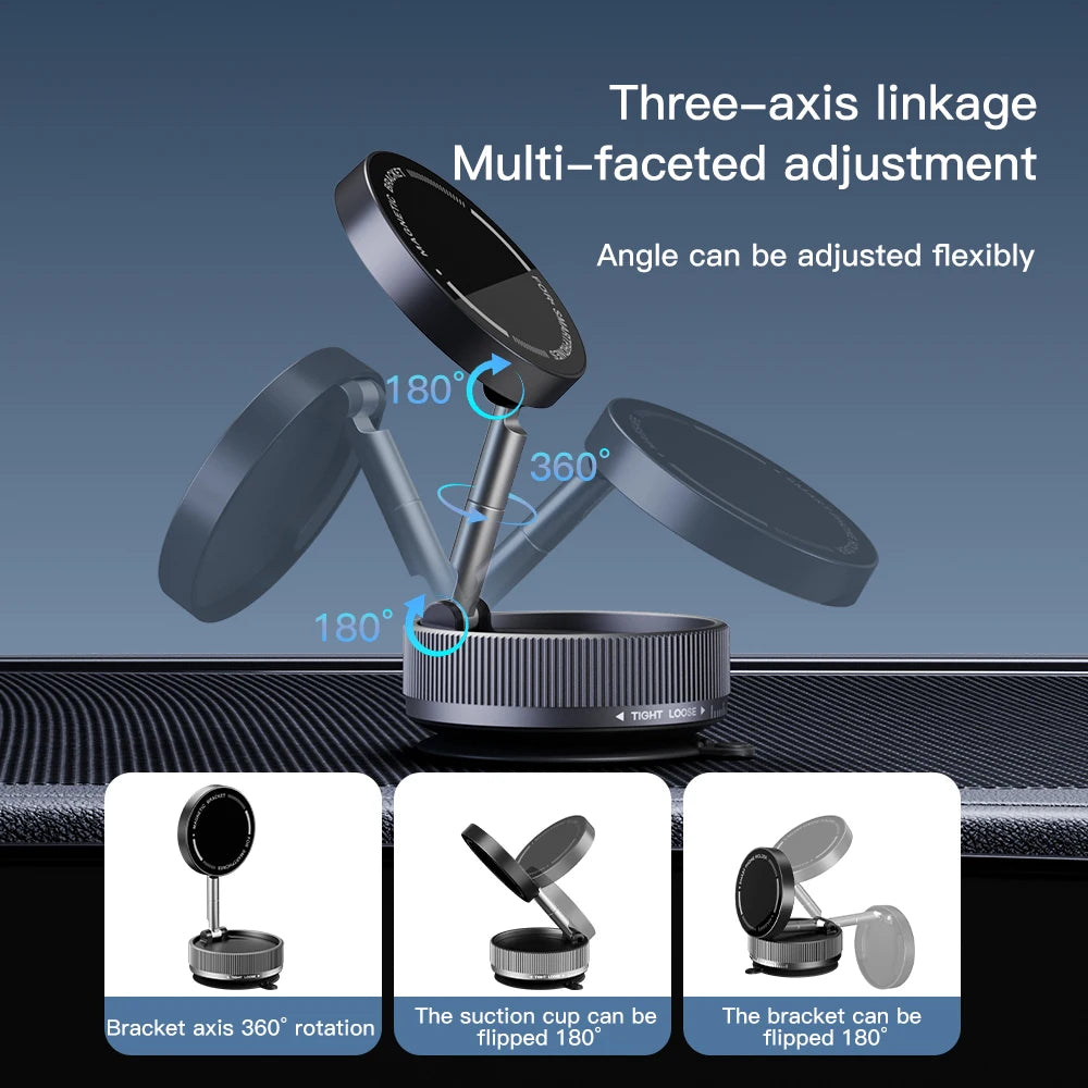 360° Adjustable Strongest Magnetic Car Phone Holder Multi-Usage for Bed Car & Desk
