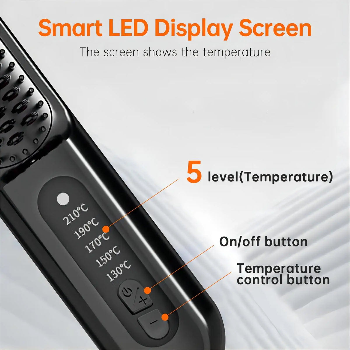 Portable Electric Straighten Hair Brush Fast Heating Ceramic Hair Straightener Comb