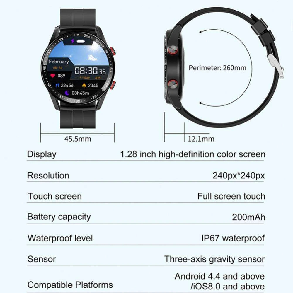Steel Strap Smart Watch HW20 Men ECG+PPG Waterproof BT Call Heart Rate Monitoring Message