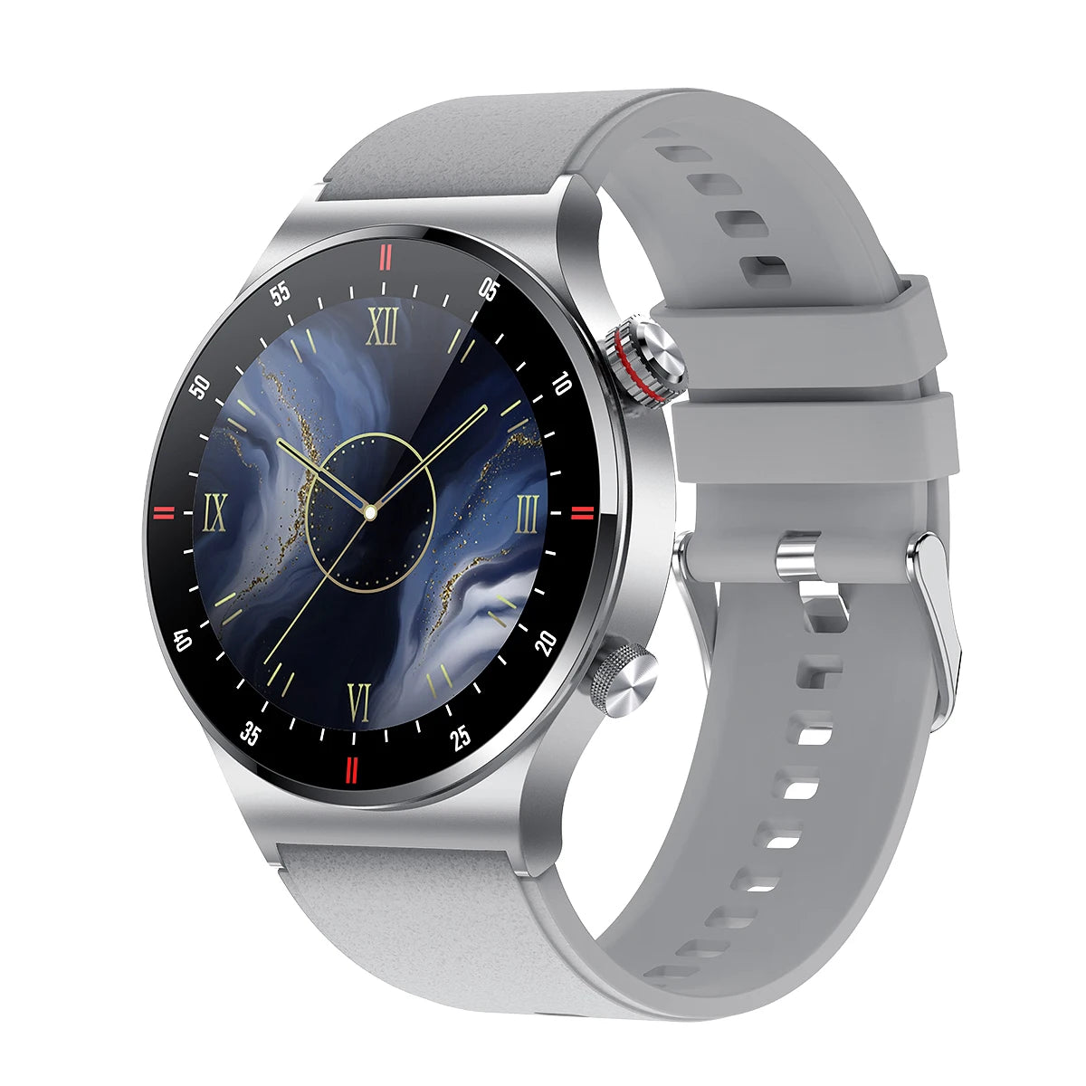 QW33 Round NFC Smartwatch Pedometer Step Counter BT Calling Smart Talking Health Watch
