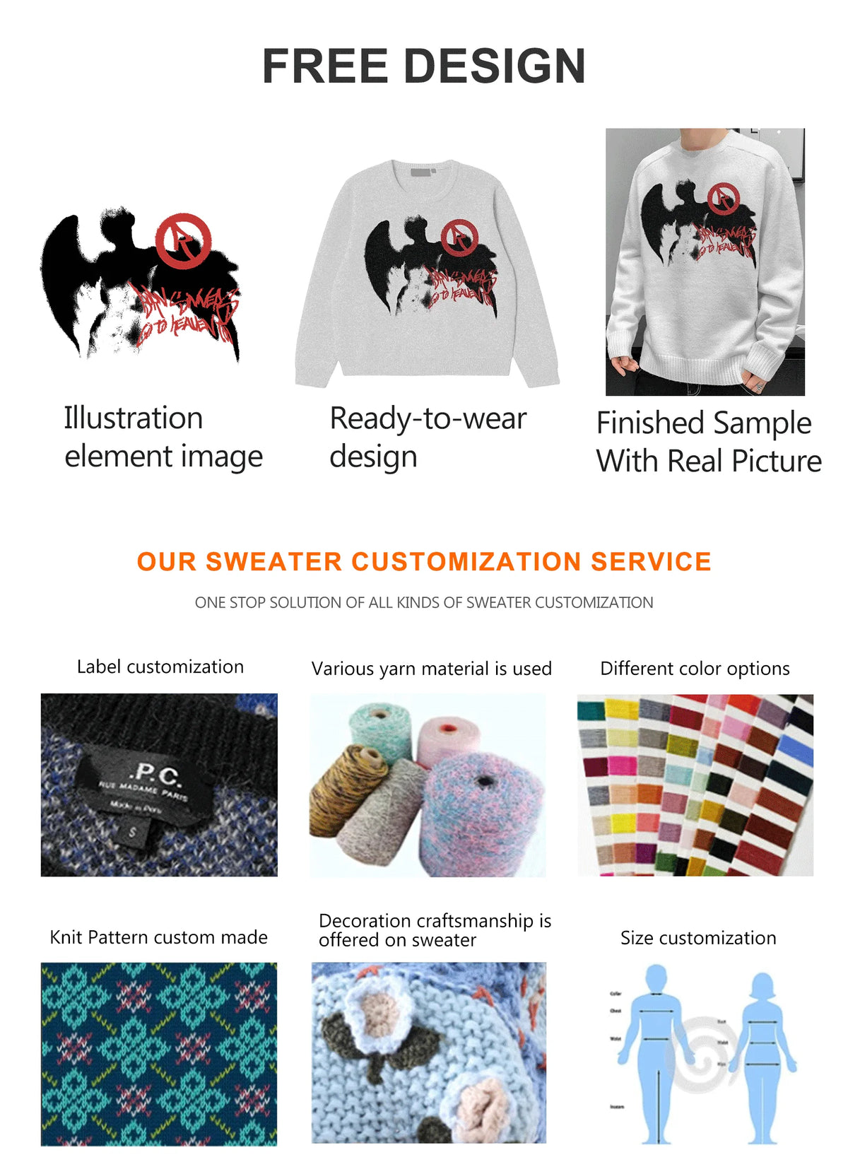Custom Men'S Cozy Halloween Skeleton Knit Ripped Sweater Casual Stretch Crew Neck