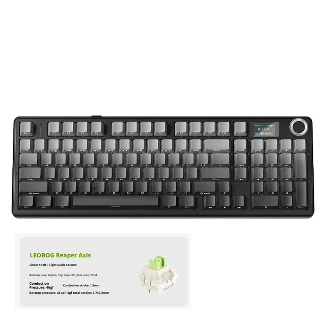 F99Max Wireless Mechanical Keyboard 3-Mode BT 2.4G 101 Keys Hot-Swap PBT Keycaps RGB