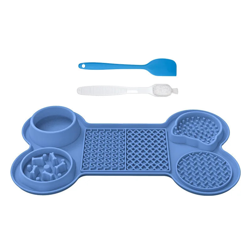 Silicone Dog Lick Mat Food Safe Waterproof Non-Slip with Suction Cups for Puppy
