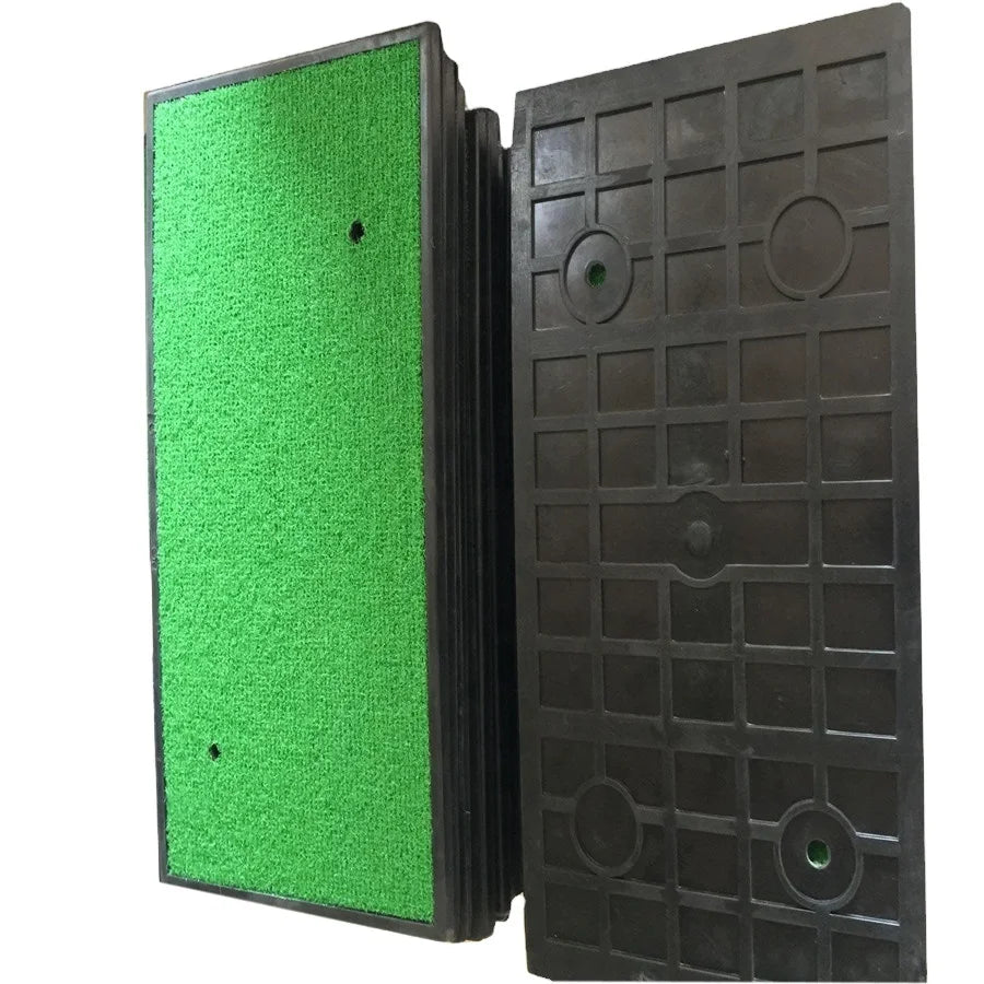 SeeMore Nylon Golf Practice Trainer Mat 360 Rotation Driving Range and Chipping Mat Swing