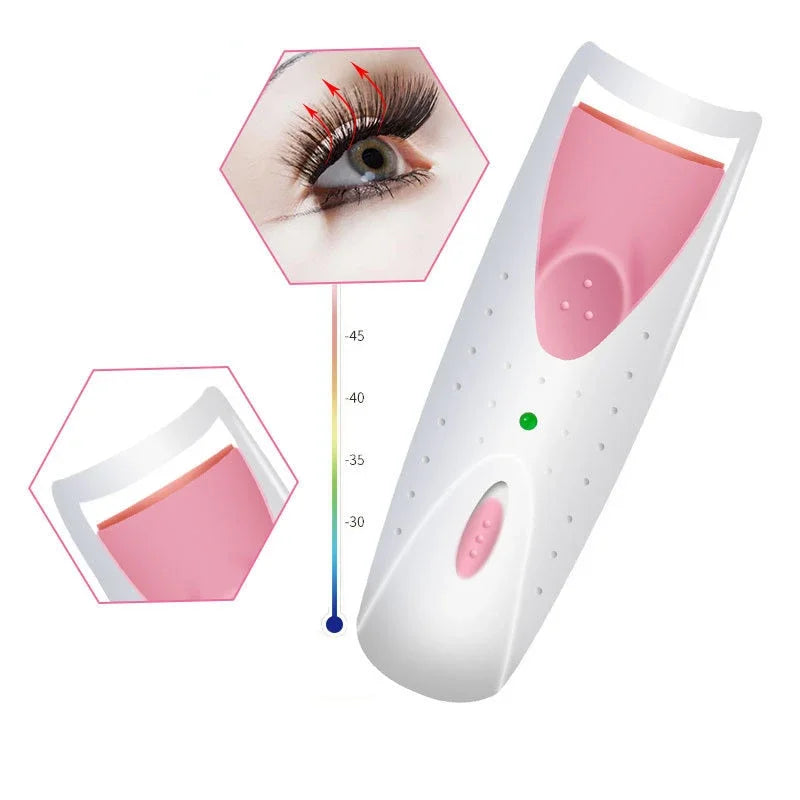 New Women'S Electric Heated Automatic Eyelash Curler with Long Lasting Perm Clip