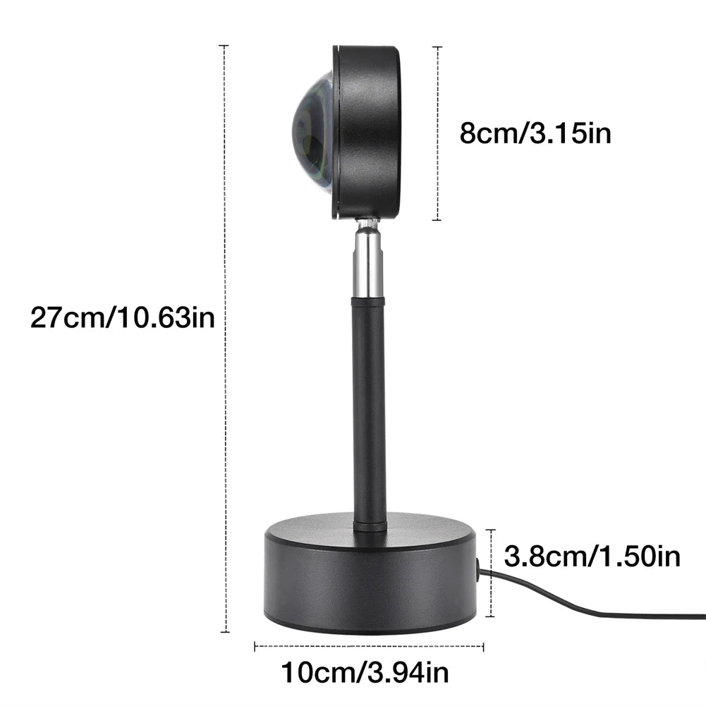 Portable Sunset Projection Lamp, Night Light Projector Led Lamp, 180 Degree Rotation