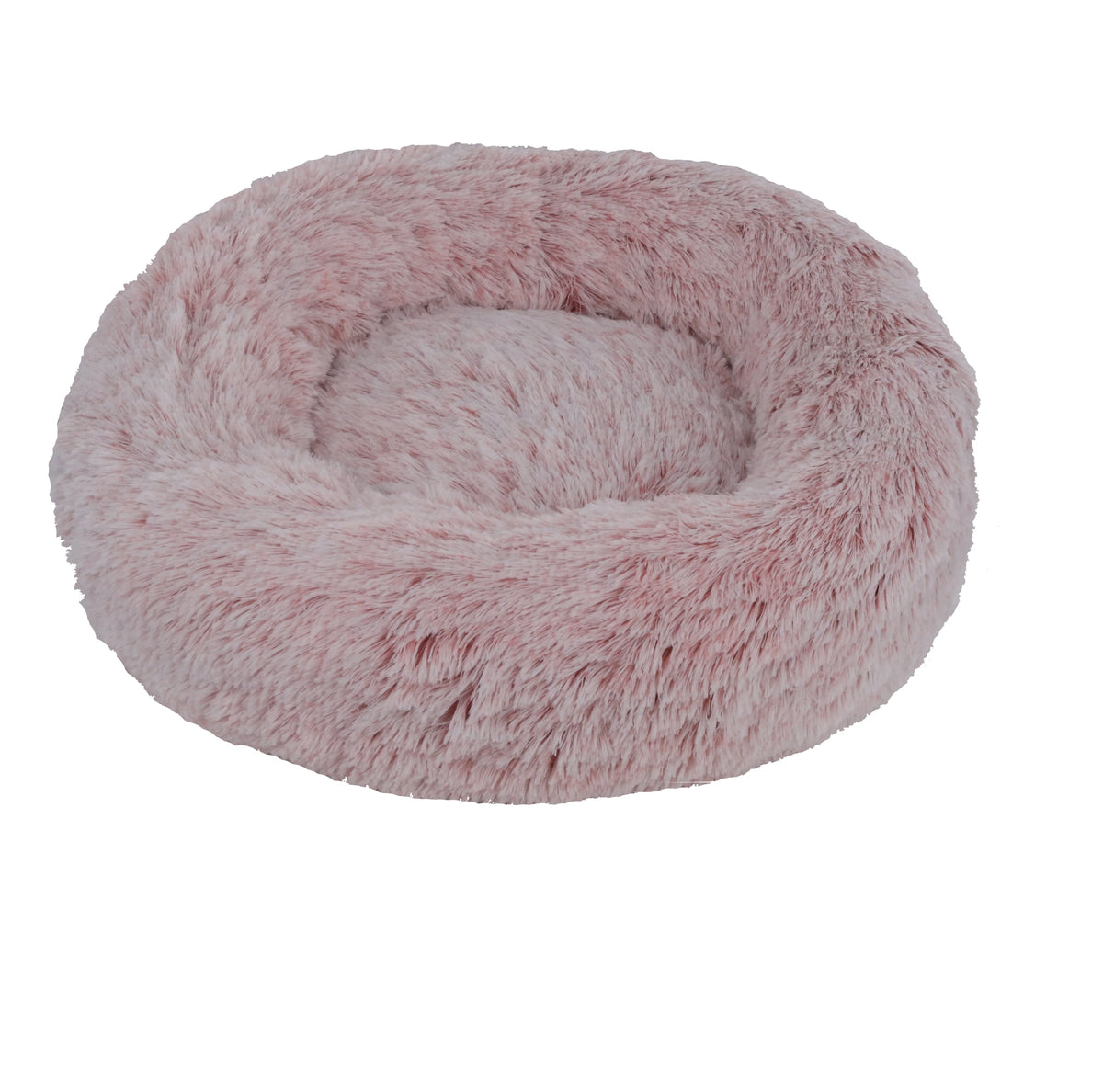 Round Donut Pet Bed for Dogs and Cats, Cozy Raised-Rim Bed in 3 Colors
