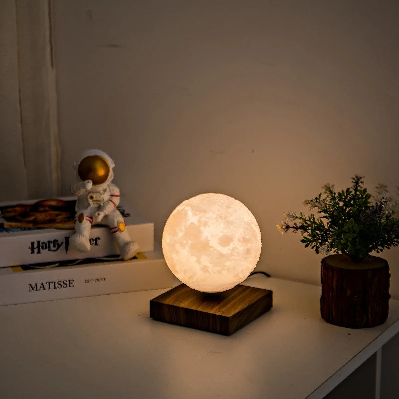 Magnetic Levitation 85mm 3D Printing Night Light Moon Lamp for Home Decoration Christmas