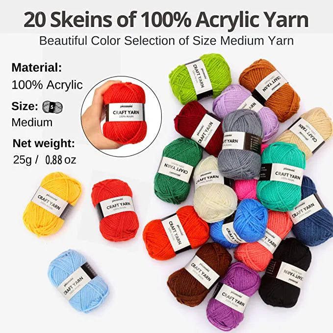 Custom 68 Pcs of Crochet Hook Set DIY Hand-Woven Sewing Kit with Wool Beginner Crochet