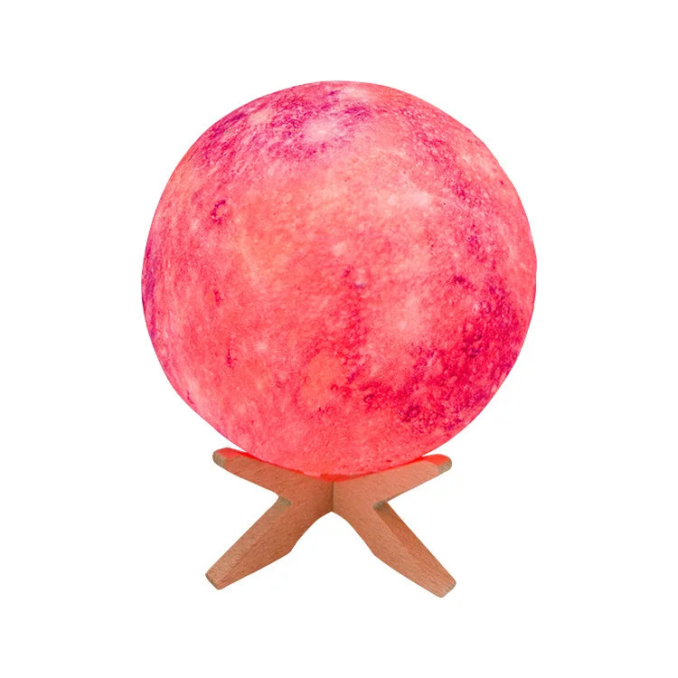 New Creative Modern Dovetail Bracket Moon Lamp Children'S Gift Table Lamp Acrylic LED 3D