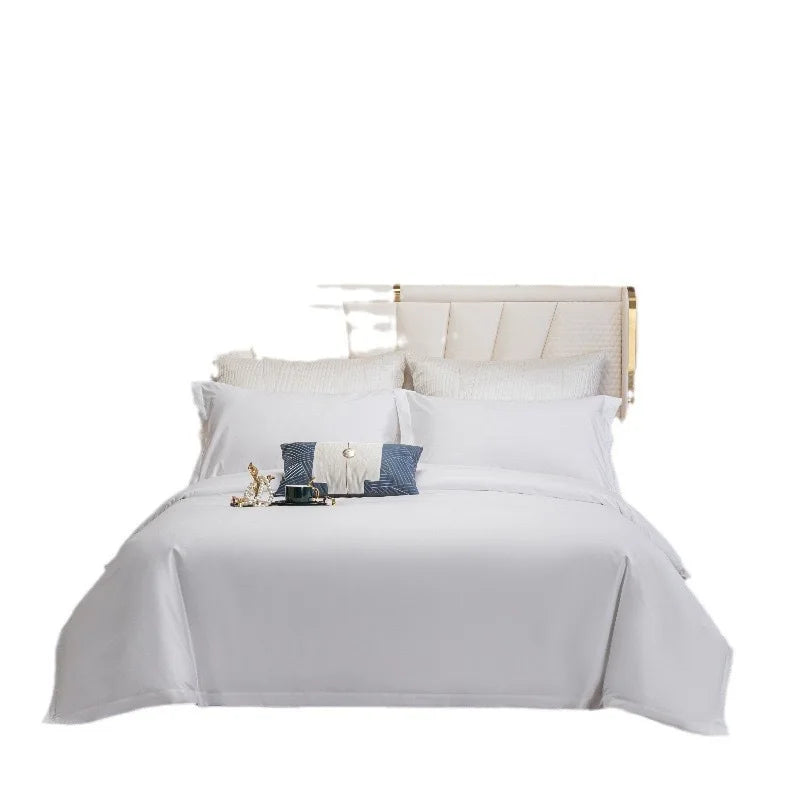 Hotel Linen 60s Pure White Satin Rectangle Pillowcase with Active Printing and Dyeing