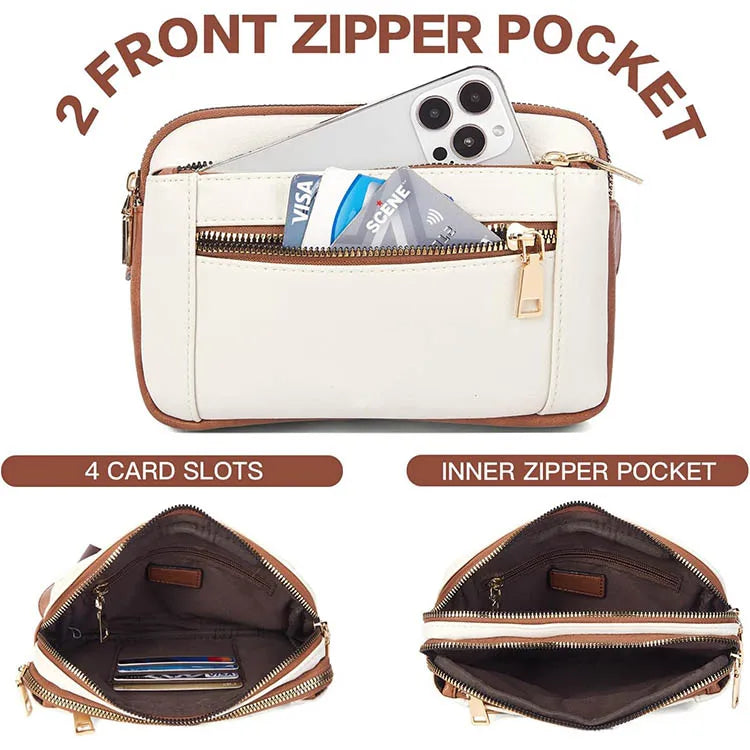 Fashion Casual Bag Autumn Style Cross Body Flap PU Belt Waterproof Lightweight Leather
