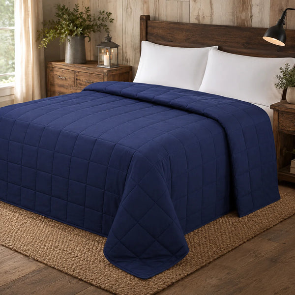 Knit Cotton Quilted Throw Weighted Blanket Chunky Textured Warm Four Seasons Home Custom