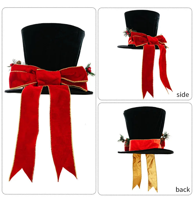 Elf Hat Christmas Tree Topper Decoration with Thicker Felt for Parties