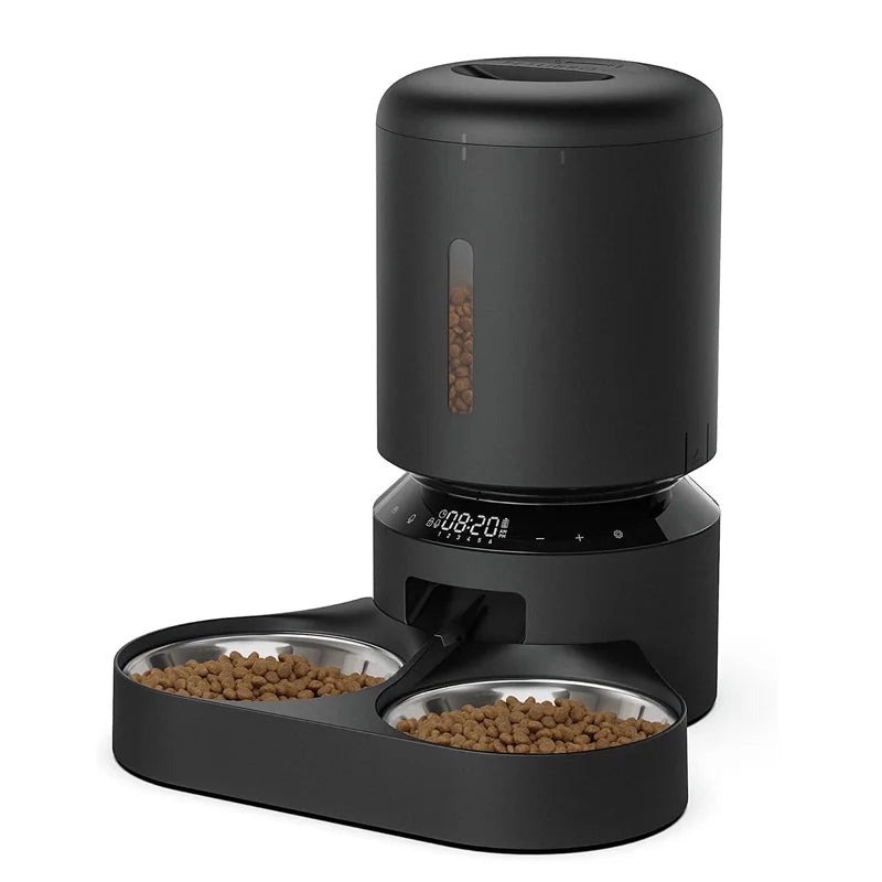 Double Bowls Automatic Dog Feeder Pet Food Dispenser Automatic for Cat with Two-Way