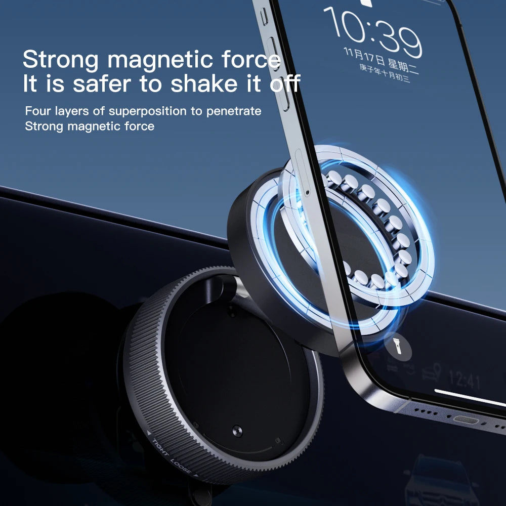 360° Adjustable Strongest Magnetic Car Phone Holder Multi-Usage for Bed Car & Desk